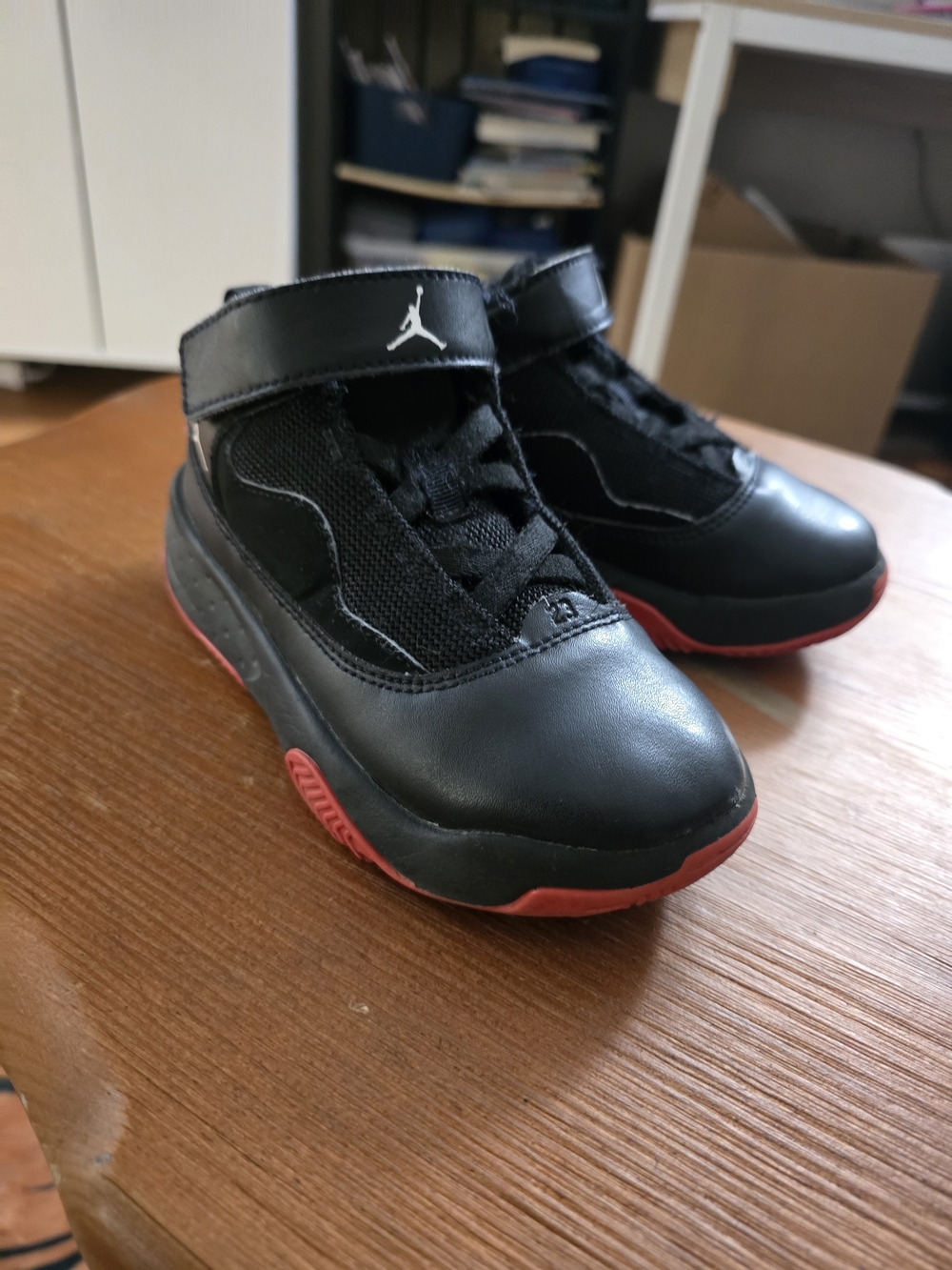 Nike Kids Black and Red Jordan Strap Sneakers - Picture 5 of 5